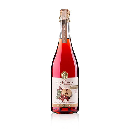 Van Nahmen Apple-Redcurrant-Raspberry Fruit Secco, sans alcool, 750 ml, une boisson aux fruits rafraîchissante et sans alcool parfaite pour toute occasion
