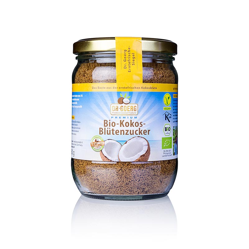 Sucre de fleur de coco DrGoergut bio, 280g, édulcorant naturel idéal pour la pâtisserie et la cuisine
