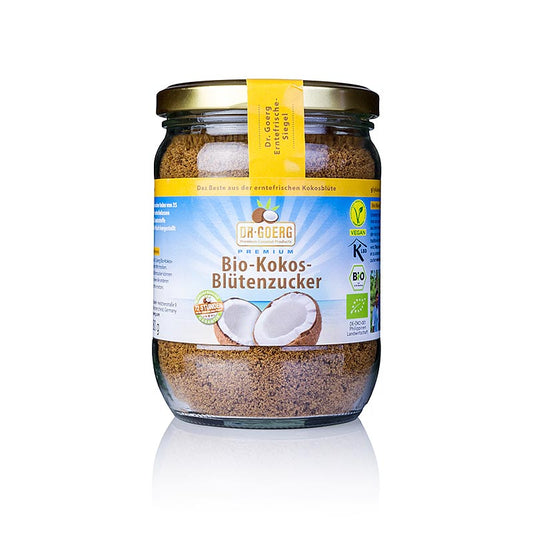 Sucre de fleur de coco DrGoergut bio, 280g, édulcorant naturel idéal pour la pâtisserie et la cuisine