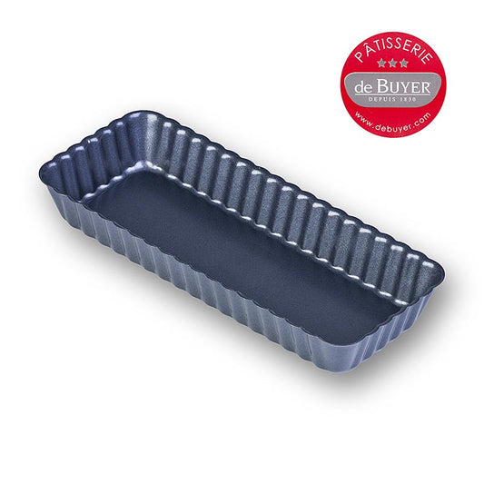  Moule à gâteau rectangulaire 20x8cm de deBUYER avec fond amovible, idéal pour la cuisson des gâteaux