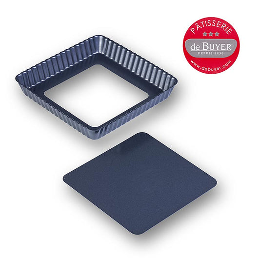 Square deBUYER Plat à tarte de 18 cm de diamètre à fond amovible pour la cuisson des desserts 