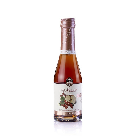 Van Nahmen Apple-Redcurrant-Raspberry Fruit Secco, sans alcool, 200 ml, une délicieuse boisson aux fruits sans alcool, parfaite pour toutes les occasions.
