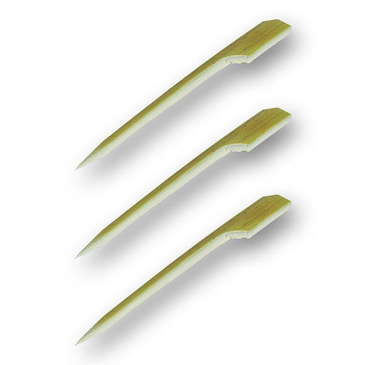 Brochettes en bambou, avec extrémité en forme de feuille, 9cm, 50 pièces, parfaites pour servir des amuse-gueules et des snacks lors de fêtes et d'événements