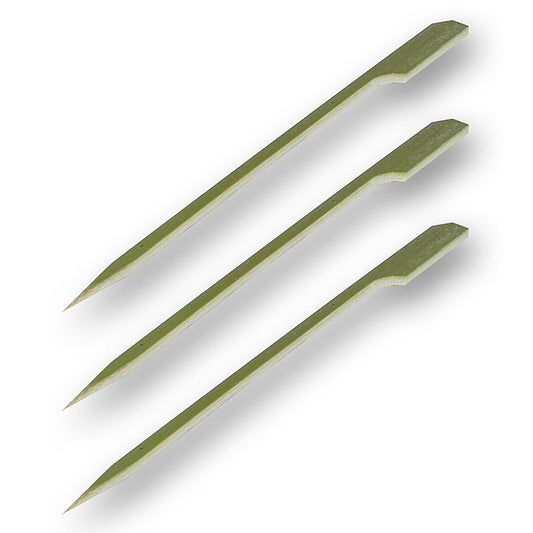 Brochettes en bambou avec extrémité en forme de feuille, 15 cm de long, paquet de 50 pour servir des amuse-gueules et des snacks