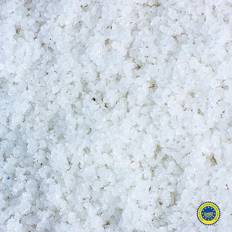 Un sac de 1 kg de sel Fleur de Sel de Guérande, France, certifié par IGP et produit par TradySel