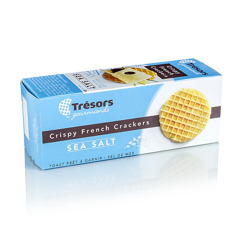 Crispy franz Mini waffle crackers avec sel de mer, 95 g, Barsnack Tresors illustration du produit