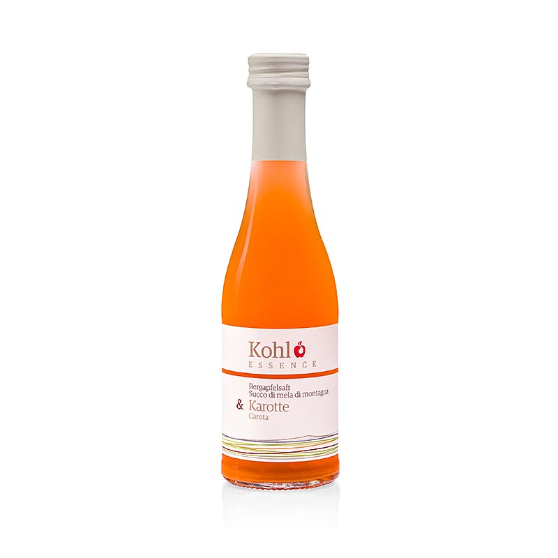 ESSENCE Mountain Apple Juice + Carrot, 200 ml, une boisson rafraîchissante et saine au goût de pomme et de carotte, parfaite pour une consommation nomade.