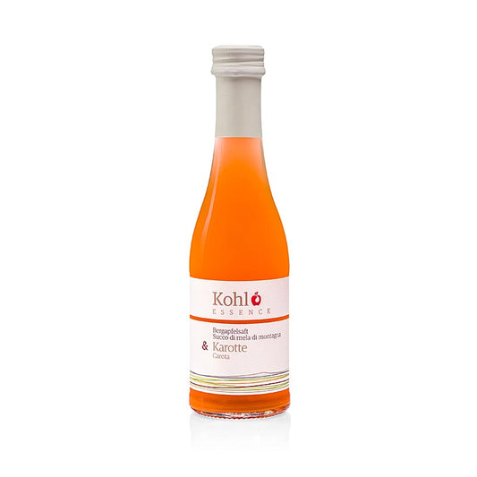 ESSENCE Mountain Apple Juice + Carrot, 200 ml, une boisson rafraîchissante et saine au goût de pomme et de carotte, parfaite pour une consommation nomade.