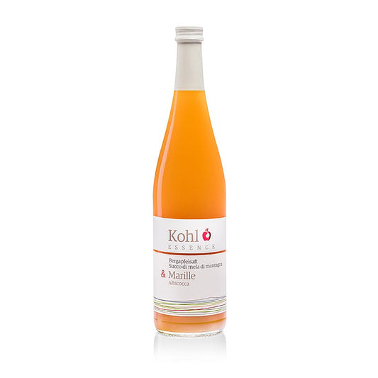 ESSENCE jus de pomme de montagne + abricot, 750 ml, un mélange rafraîchissant et naturel de jus de fruits dans une bouteille de 750 ml