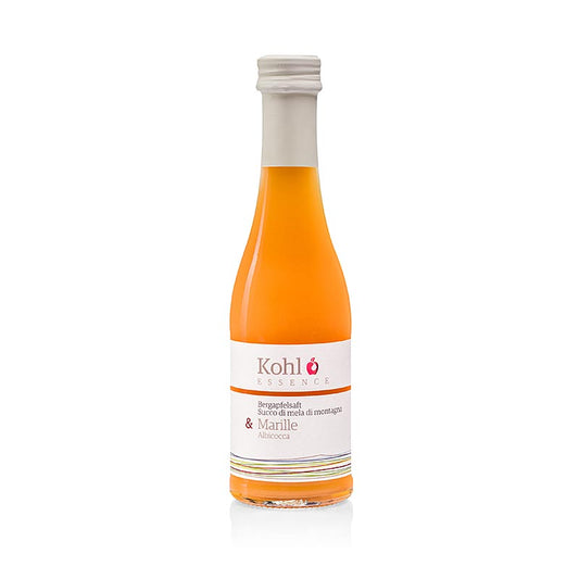 ESSENCE Mountain jus de pomme + abricot, 200 ml, un mélange rafraîchissant et naturel de jus de fruits dans un format pratique de 200 ml.
