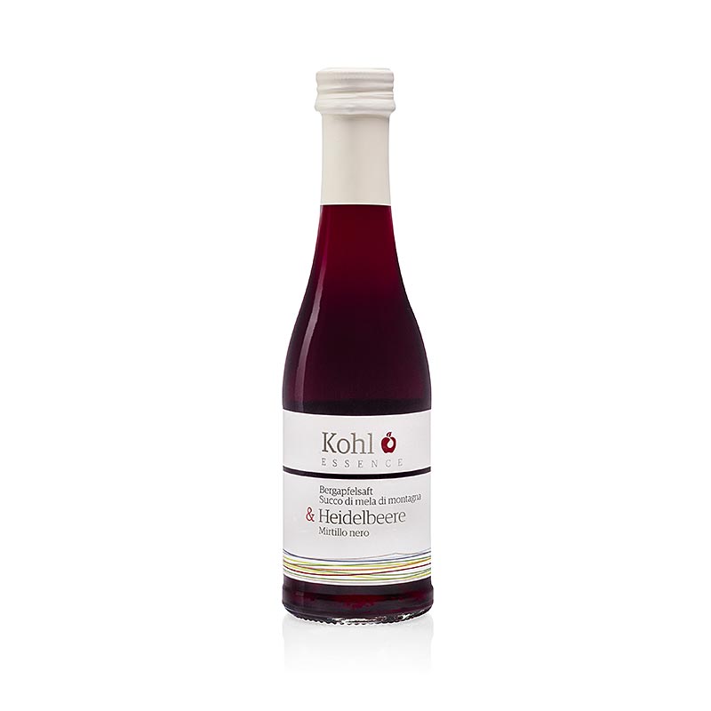 ESSENCE Mountain jus de pomme + myrtille, 200 ml - une boisson rafraîchissante et naturelle avec la saveur du jus de pomme et de la myrtille, parfaite pour les déplacements.