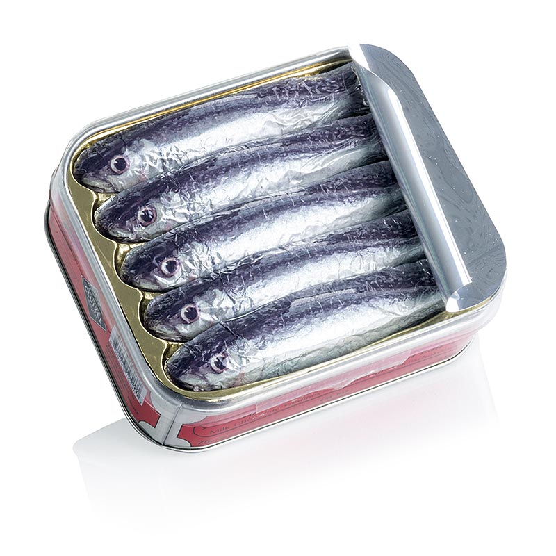 Michel Cluizel 75g de sardines au chocolat au lait, 5 pièces, dans une boîte de conserve