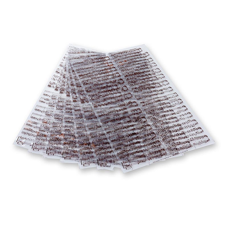 17 feuilles d'aluminium décoratif avec motif de notes de musique pour le chocolat