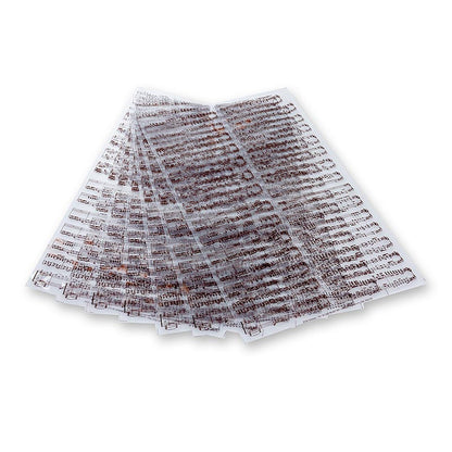 17 feuilles d'aluminium décoratif avec motif de notes de musique pour le chocolat