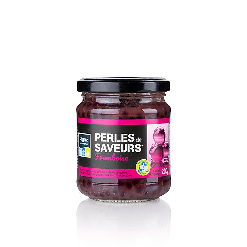Caviar de fruits Framboise, perles 5mm, boules, Les Perles, 200 g - délicieuses perles de caviar fruité de framboise, parfaites pour la décoration et les créations culinaires