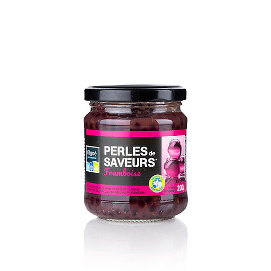 Caviar de fruits Framboise, perles 5mm, boules, Les Perles, 200 g - délicieuses perles de caviar fruité de framboise, parfaites pour la décoration et les créations culinaires