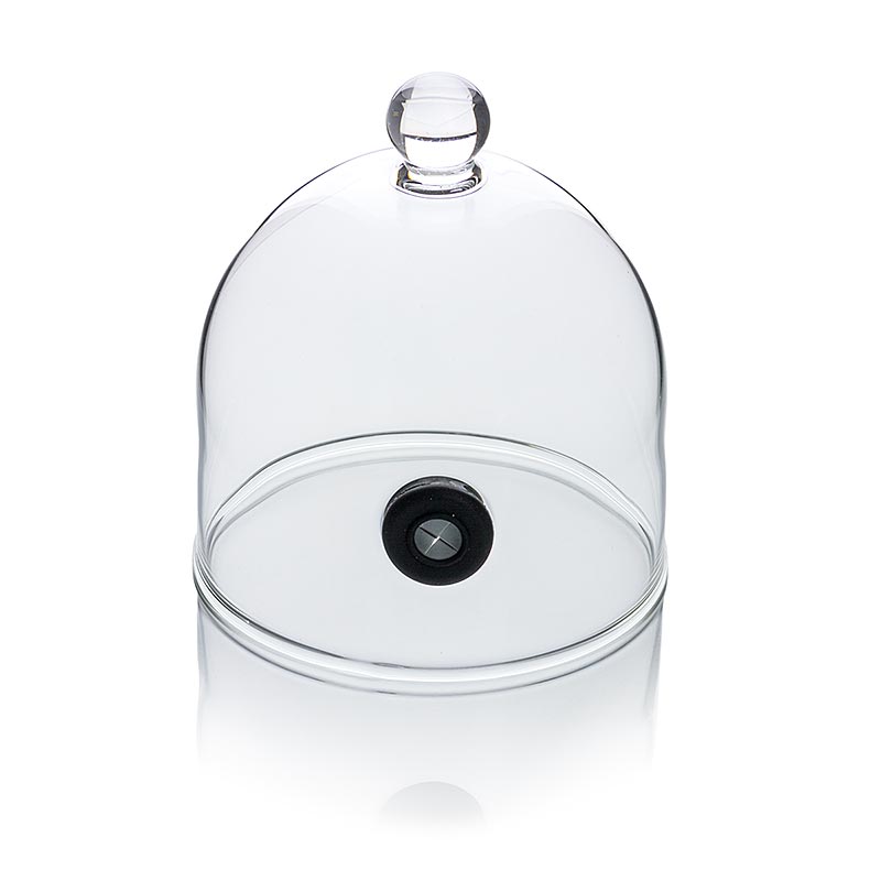 Coupole en verre Rubi avec valve, Ø 9cm, pour Super-Aladin-Profi, 1 pc - une coupole en verre de haute qualité avec valve, conçue pour le narguilé Super-Aladin-Profi, mesurant 9cm de diamètre.