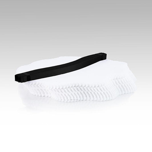 Serviette de table au citron, blanche avec bande noire, 100 pièces, emballées dans l'emballage original Lemon Wraps