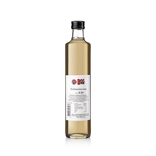 BOS FOOD Sirop d'aspérule extra, sans colorant, 500 ml - sirop naturel et sans additif en bouteille de 500 ml