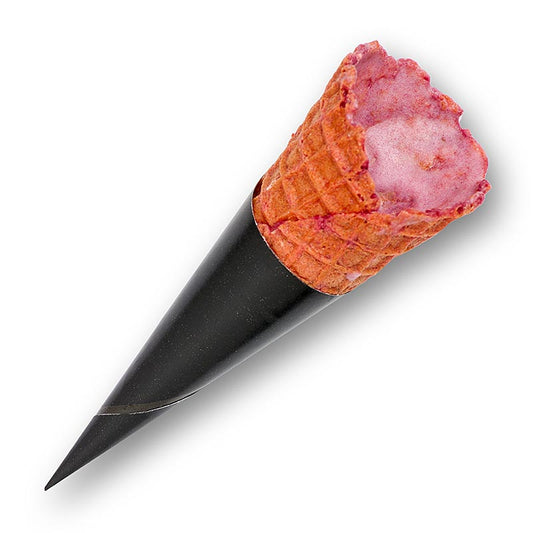 Croissant gaufré à la betterave, enrobé, ø 30x80mm h, 400 g, 72 pièces - délicieux croissants croustillants enrobés de gaufre à la betterave, emballés dans une boîte de 400 g avec 72 pièces