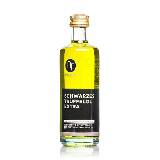 Huile d'olive extra vierge au goût de truffe noire (huile de truffe) de l'Appennino, 60 ml, parfaite pour ajouter un goût riche et terreux à vos plats.