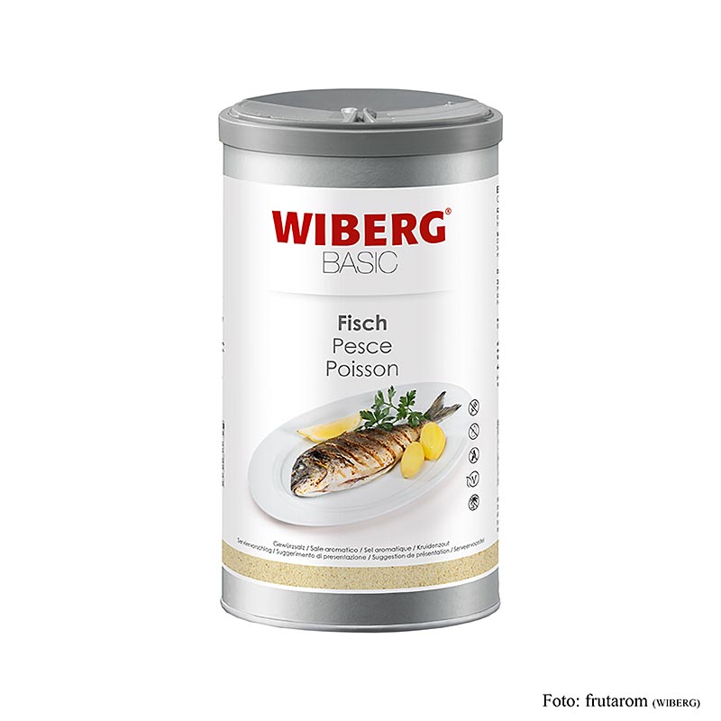 1 kilogramme de sel d'assaisonnement pour poisson Wiberg BASIC, idéal pour assaisonner les plats de poisson