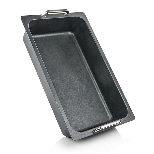  Gros plan sur le produit AMT Gastroguss GN1/1 53x33cm 10cm de hauteur induction 1 st, mettant en évidence sa surface compatible avec l'induction et son design épuré.