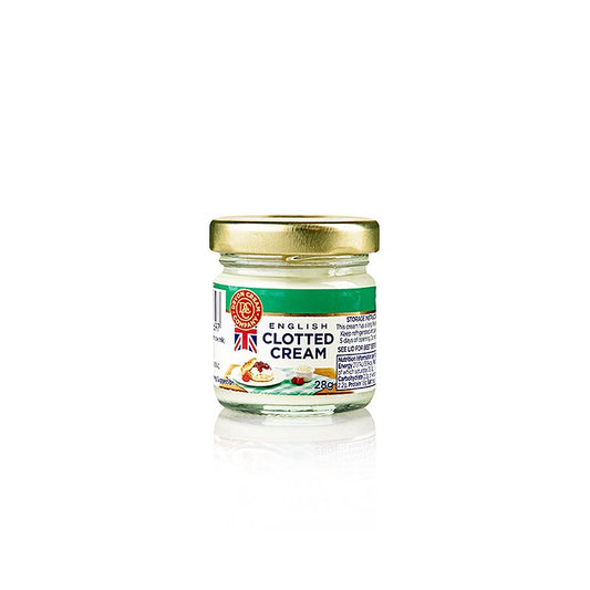 English clotted cream, crème ferme, 56% de matières grasses, 28 g - produit laitier riche et crémeux de haute qualité