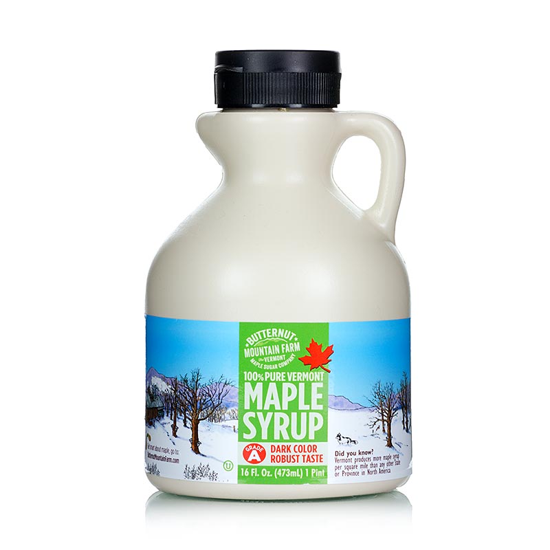 Sirop d'érable ambré du Vermont, bouteille de 473 ml, riche et robuste