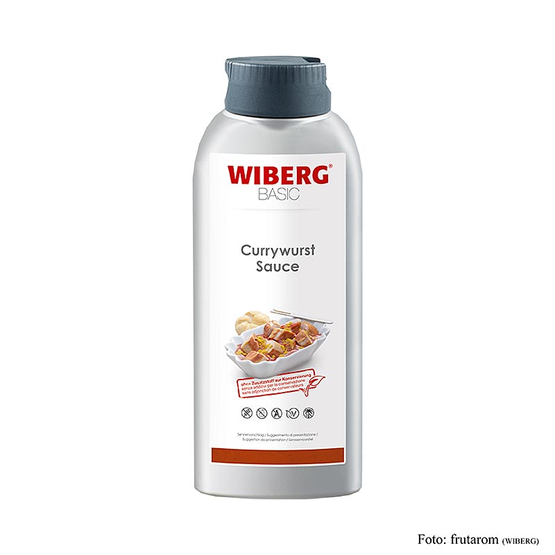 WIBERG BASIC sauce currywurst, une bouteille de 635 ml de sauce currywurst sans conservateur dans un format pratique à presser.