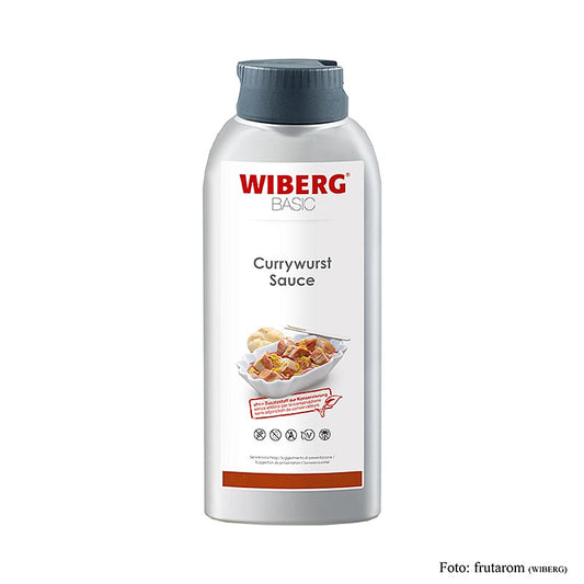 WIBERG BASIC sauce currywurst, une bouteille de 635 ml de sauce currywurst sans conservateur dans un format pratique à presser.