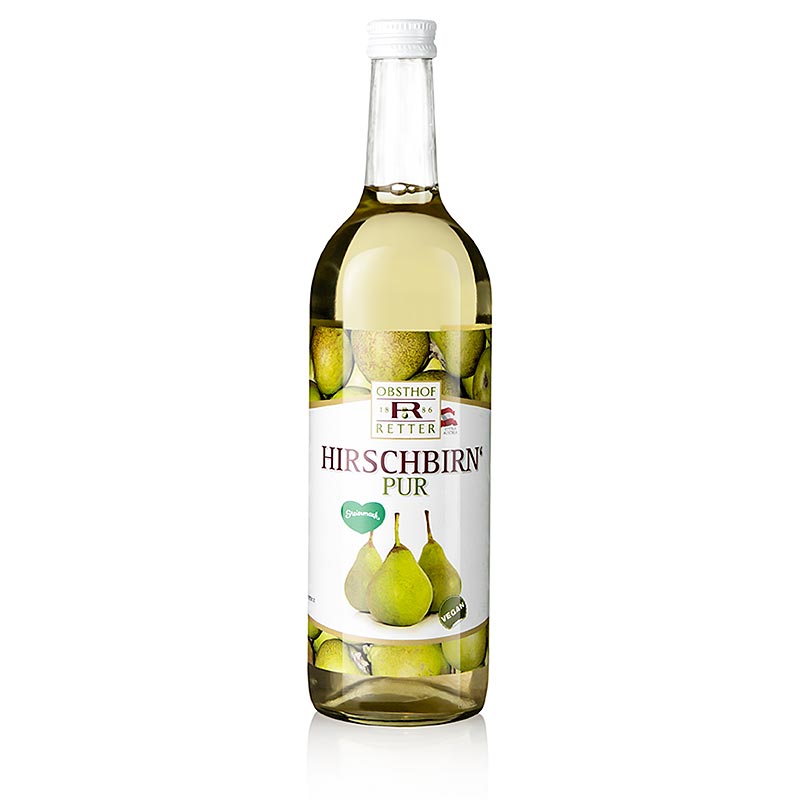 Jus de poire de cerf de l'Obsthof Retter, 100% pur jus, conditionné en bouteille de 750 ml