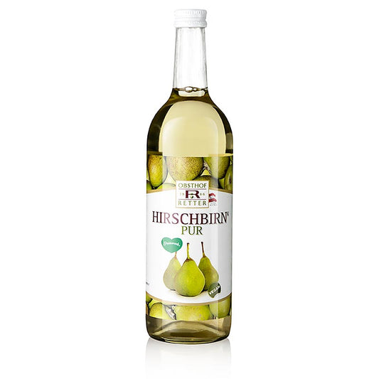 Jus de poire de cerf de l'Obsthof Retter, 100% pur jus, conditionné en bouteille de 750 ml