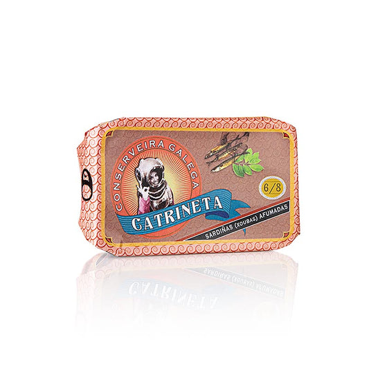 Sardines à l'huile, entièrement fumées, marque Catrineta, 81 g