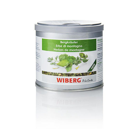 Un paquet de 50 g d'herbes de montagne Wiberg, un délicieux mélange d'herbes et de fleurs parfait pour assaisonner les plats.