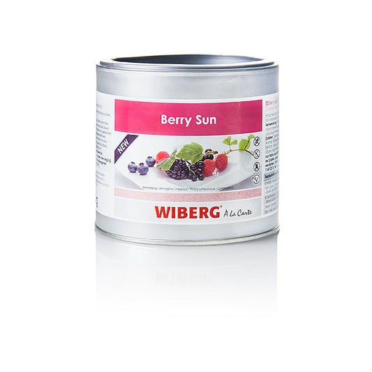 Wiberg Berry Sun, préparation avec arôme naturel, 300 g - Un délicieux mélange de baies d'été avec un arôme naturel, parfait pour préparer des boissons et des desserts rafraîchissants.