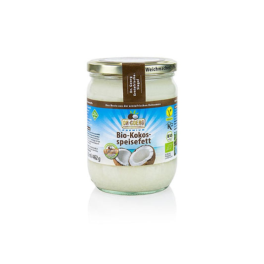 Huile de coco biologique et neutre de 500 ml Dr Goerg, idéale pour la cuisine et les soins de la peau