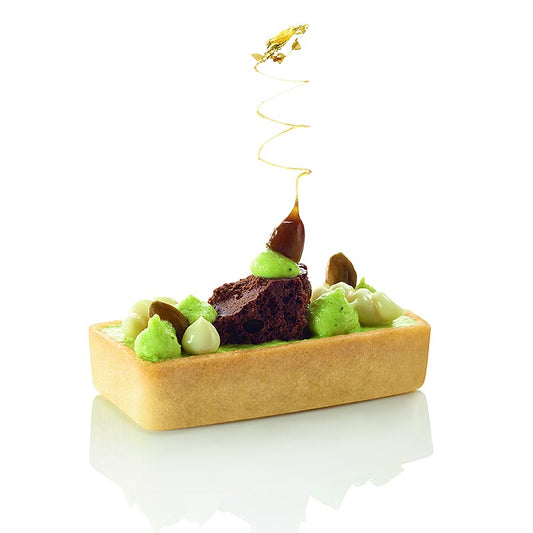  162 tartelettes rectangulaires avec pâte à croûte, 73x33cm