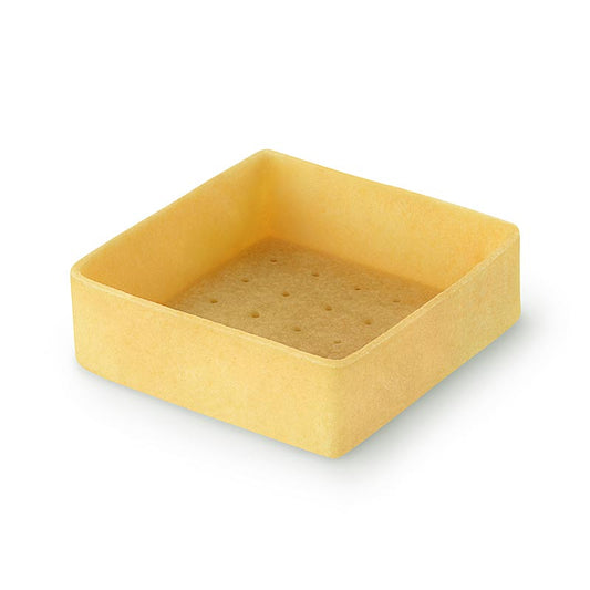 ### 
Tartelette à dessert de forme carrée et pâte sablée, 53cm par 18cm 