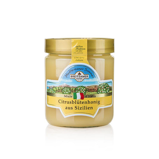 Pot de miel d'été méditerranéen Breitsamer aux agrumes de Sicile, 500 g