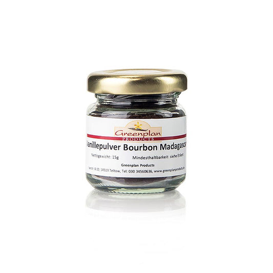 Greenplan 15g Vanille Bourbon, moulue, de Madagascar en emballage détaillé