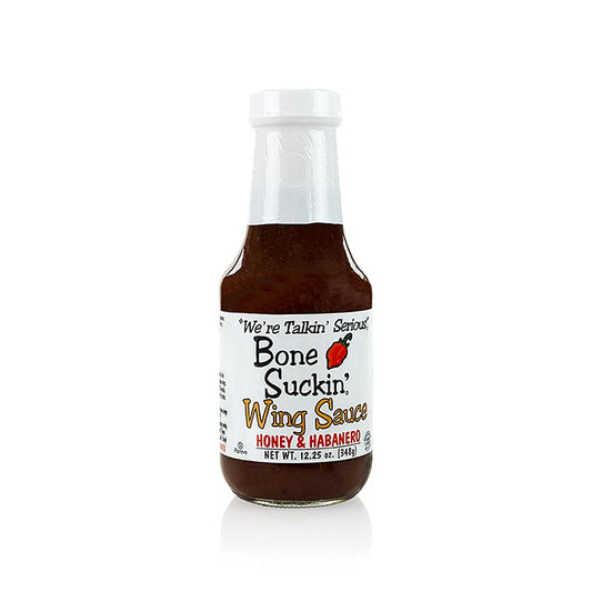 Bouteille de 290 ml de sauce pour ailes de poulet Bone Suckin' au miel et à l'abanero de Ford's Food