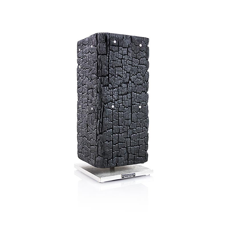 Bloc de couteaux PYROlith de Cuttworx, en bois véritable, avec propriétés magnétiques, 1 pièce