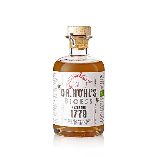 Recette de vinaigre biologique Dr HÖHL'S 1779 Vinaigre de cidre de pomme avec miel, bouteille de 350 ml