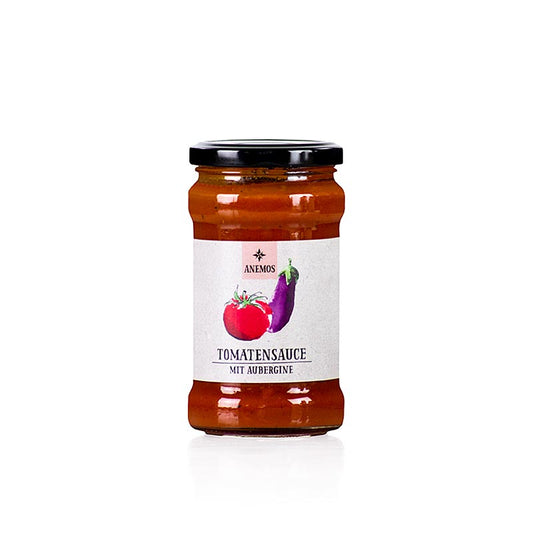ANEMOS 280g Sauce pour Pâtes avec Tomates et Aubergines, Parfaite pour la Cuisine Italienne et les Plats de Pâtes