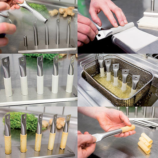 Jeu de 10 rouleaux Crunch-Rolls de ø18mm avec plaque de base conçue par Matthias Walter
