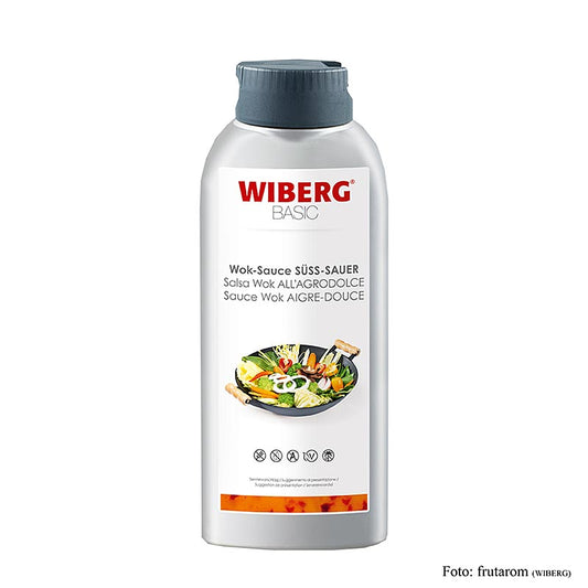 Bouteille pressée de 695 ml avec la sauce Wok aigre-douce WIBERG BASIC pour de délicieux plats asiatiques