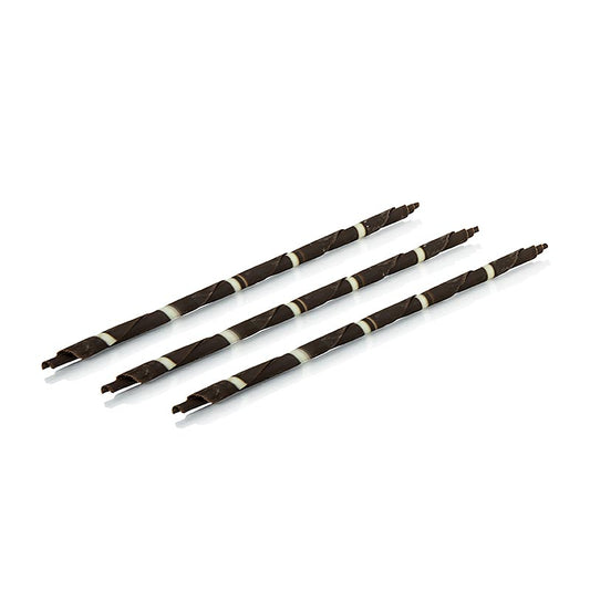 Cigares en chocolat en forme de crayon XL rayé noir et blanc, 20cm de long, 900g, 115 pièces, marque Mona Lisa