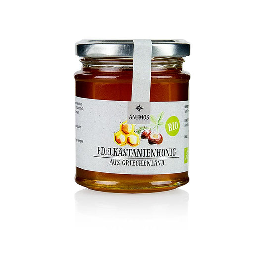 Miel de châtaignier biologique ANEMOS 270 g, pur et naturel