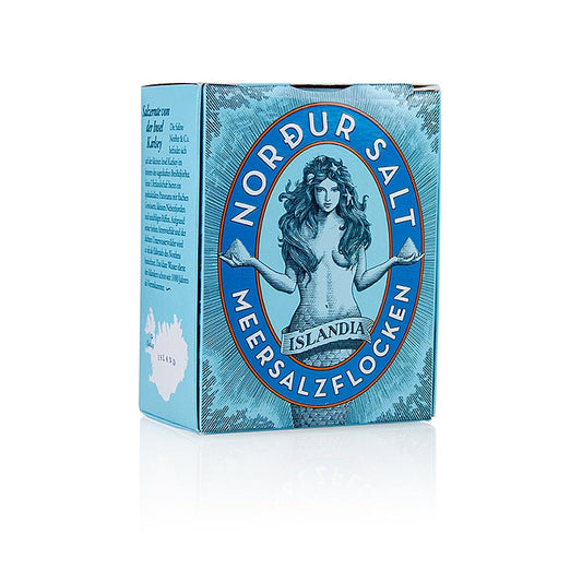 NORDUR, flocons de sel de mer d'Islande, 125 g, cueillis à la main et soigneusement emballés pour leur pureté et leur qualité supérieure